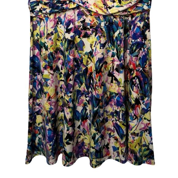 London Time Floral Dress Womens Size 10P Elastic Waist Short Sleeve Back Zip NWT - Picture 7 of 12